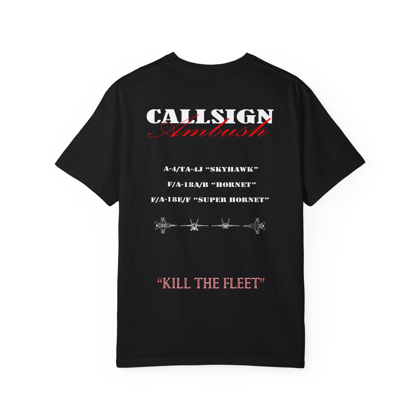 Unisex Garment-Dyed T-Shirt - Vintage Military Style with Callsign 'Ambush'
