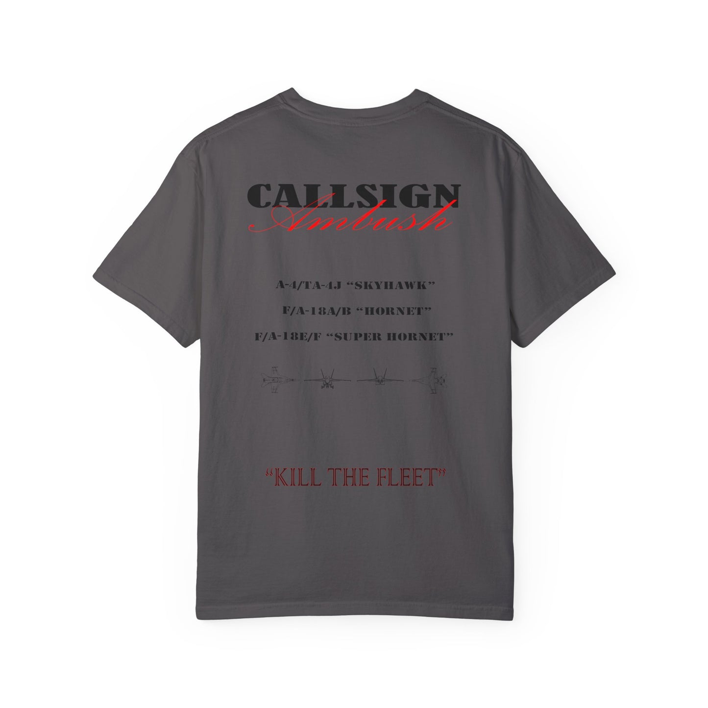 Unisex Garment-Dyed T-Shirt - Vintage Military Style with Callsign 'Ambush'
